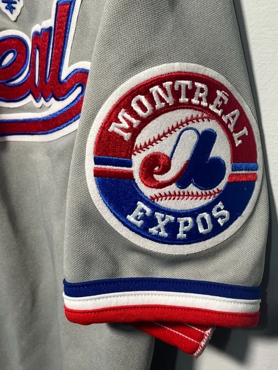 90s CCM vintage Montreal Expos MLB baseball button up jersey made in Canada XL - Picture 2 of 10